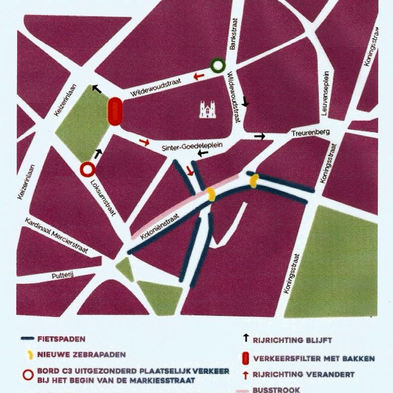 Image representing New traffic regulations around cathedral Brussels from International Association of Tour Managers